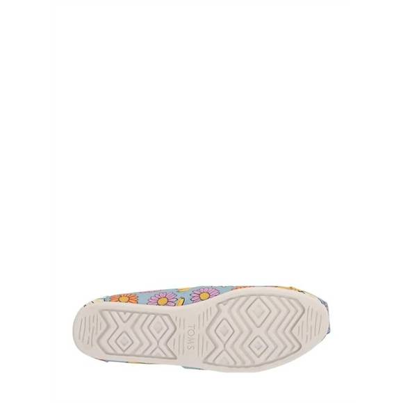 NEW TOMS women's alpargata flat loafer in pastel blue daisies - Picture 8 of 8